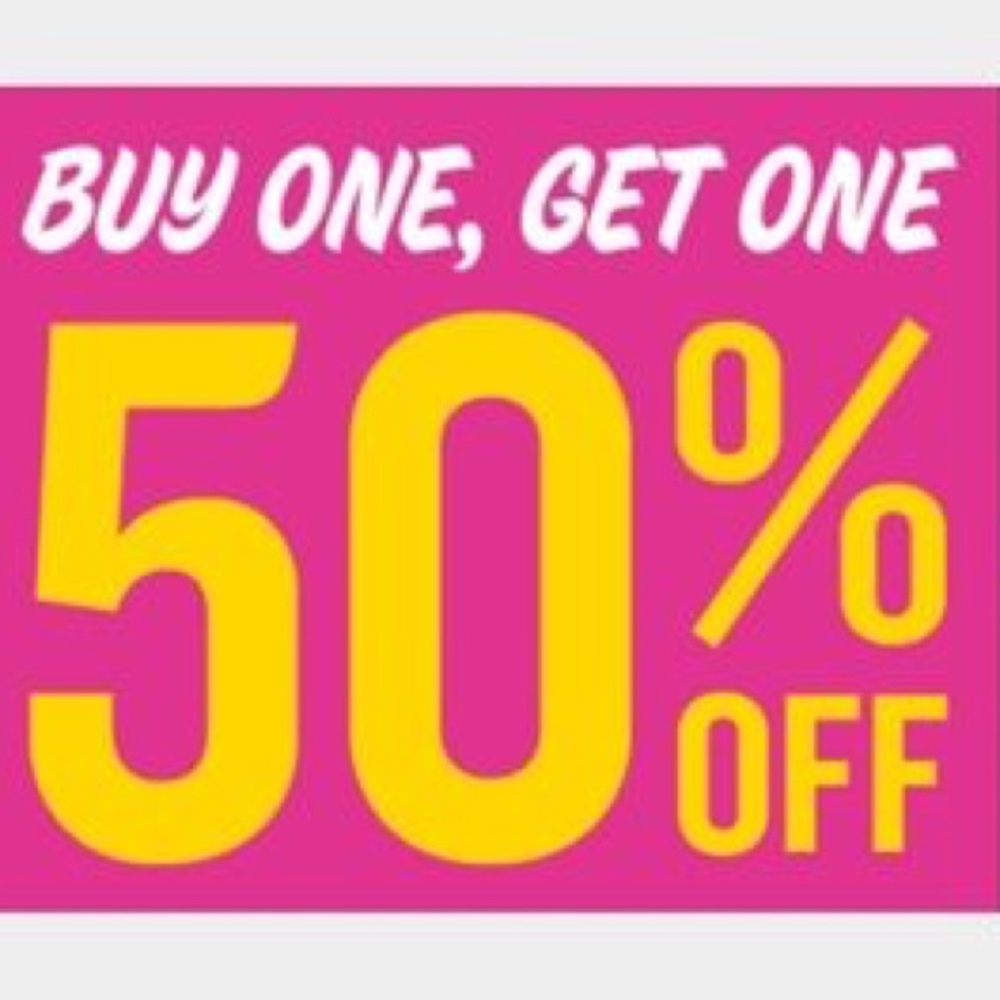JEAN SALE. BUY ONE PAIR GET ONE 1/2 OFF.